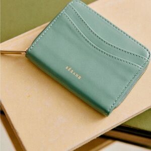 Sezane Green Wallet